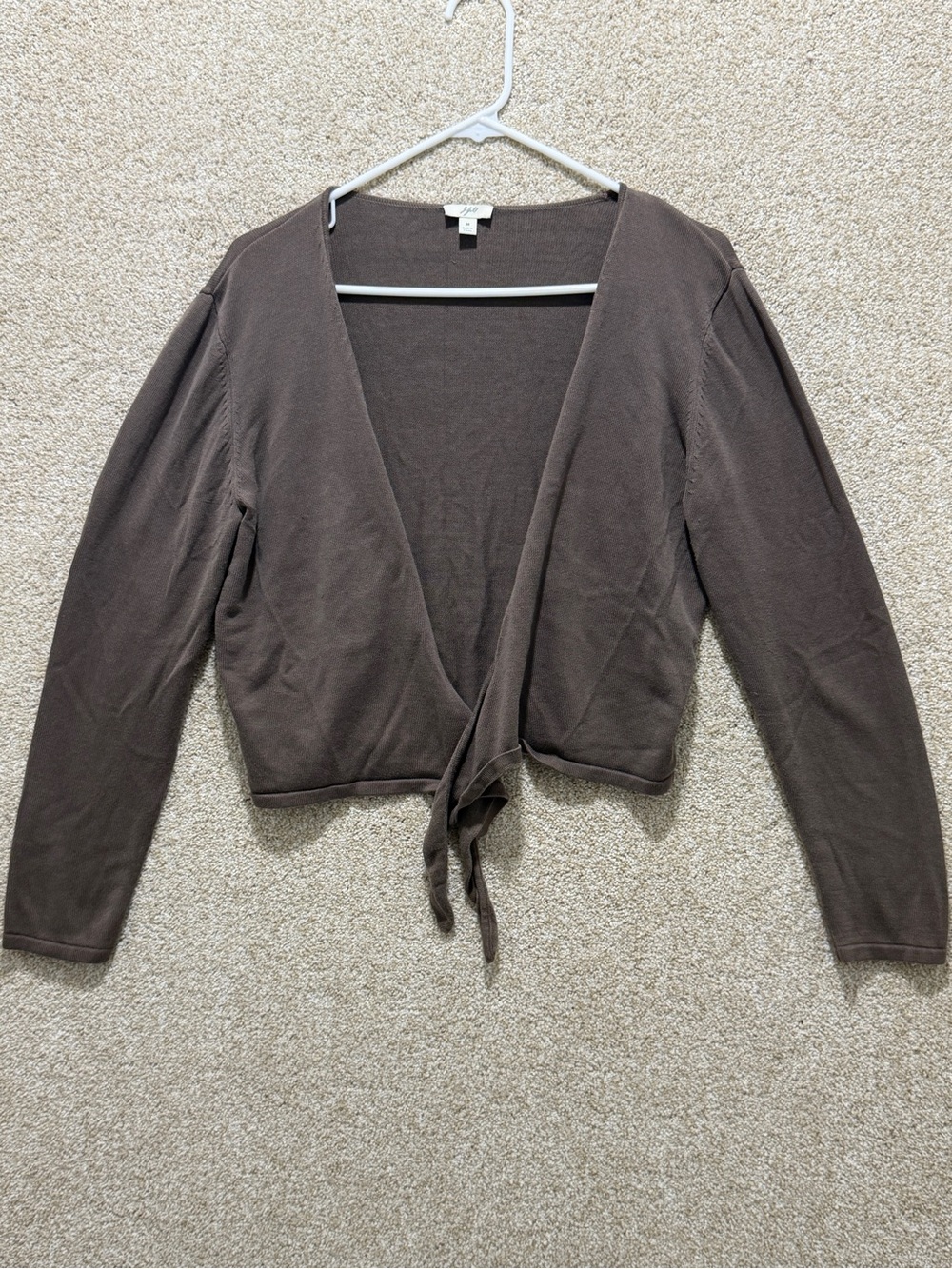 Imperfect J. Jill silk cotton shrug faded brown layering top medium earth girl